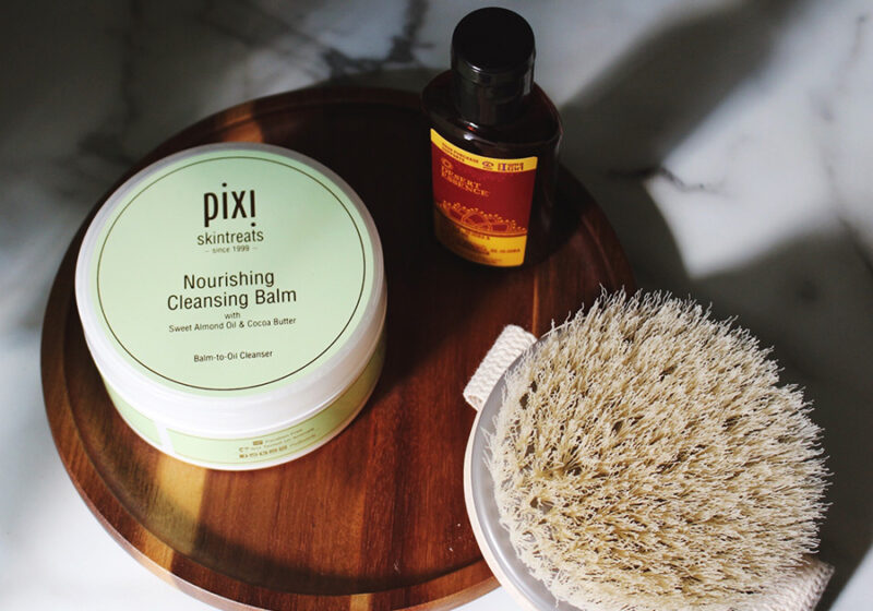 Pixi Nourishing Cleansing Balm and Desert Essence Moringa, Jojoba & Rose Hip Oil and EcoTools Dry Body Brush IHerb Haul Review