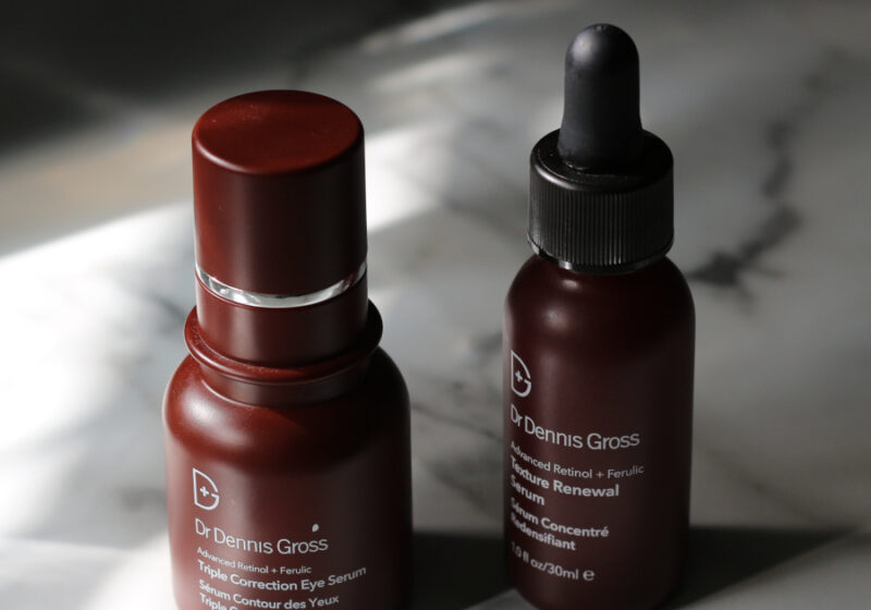 dr dennis gross advanced retinol ferulic acid tripple correction eye serum and texture renewal review