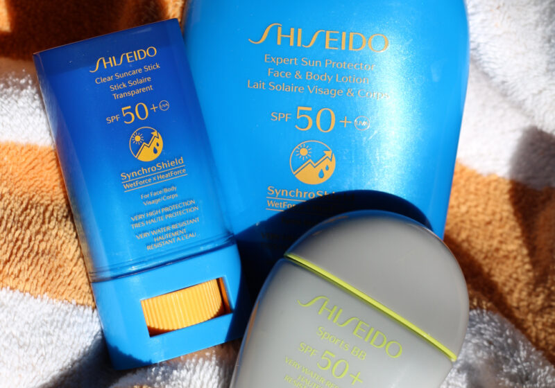 Shiesido Sunscreen face body lotion review clear stick SPF 50 Sports BB