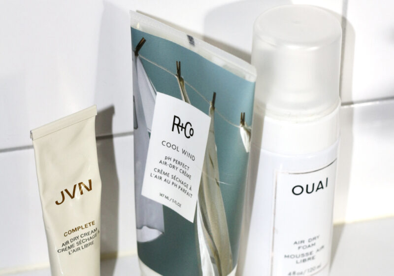 Best Air Dry Styling Products review OUAI foam, R+Co Cool Wind, JVN air dry cream