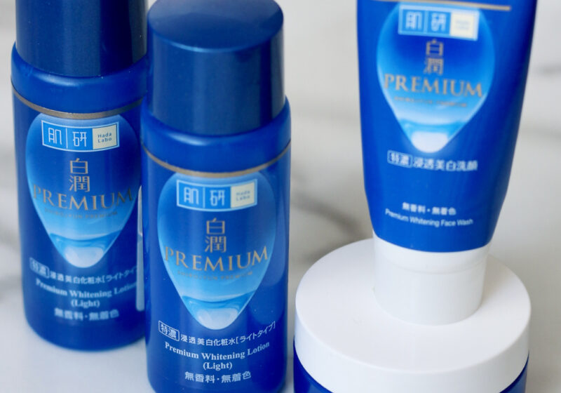 Hada Labo Shiro-jyun Premium Whitening Lotion, Water Cream, Face Wash Routine